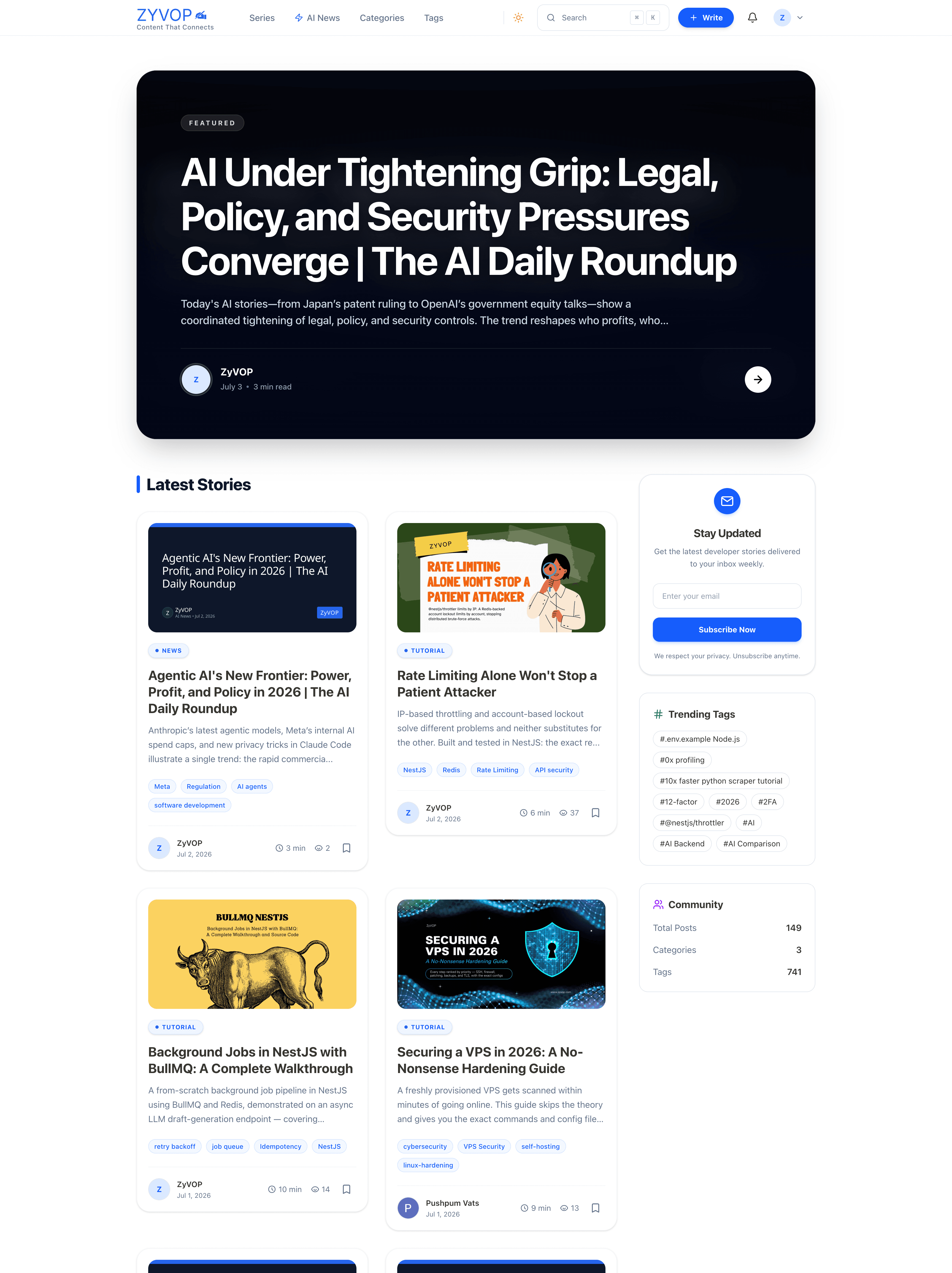 Zyvop platform screenshot